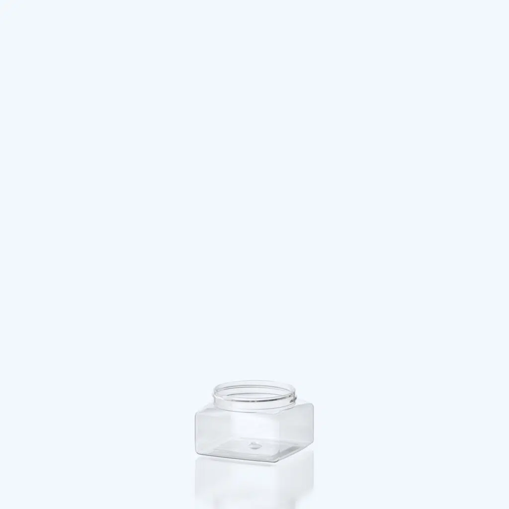 200ml Vierkante PET pot  - 70SP400 - Transparant