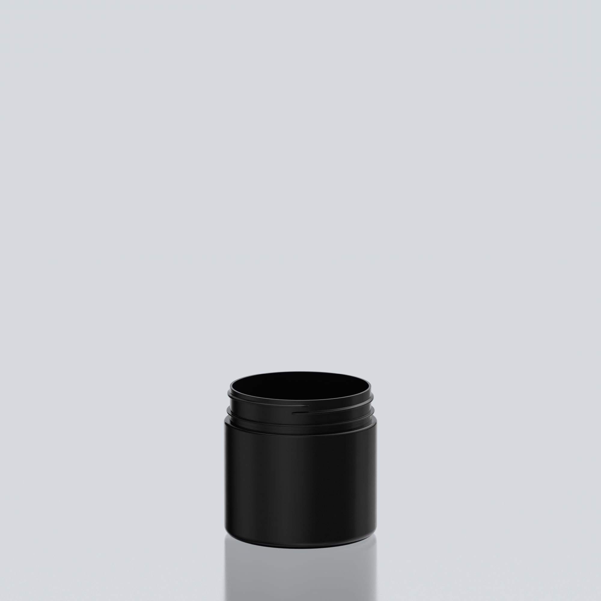 600ml Cylindrical PET Jar - 100SP400 - Black