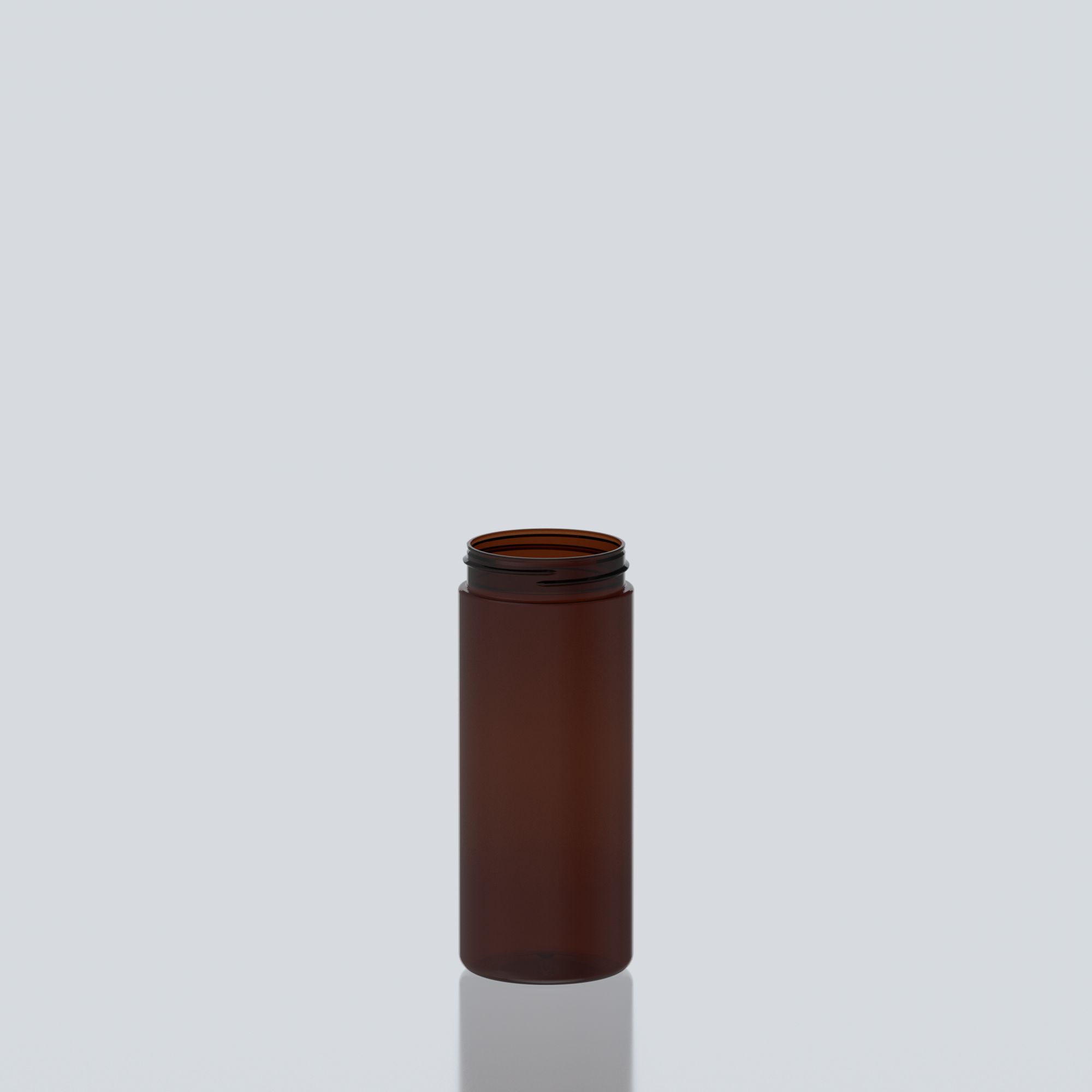 500ml Straight Cylindrical PET Jar 63SP400 - 63SP400 - Amber