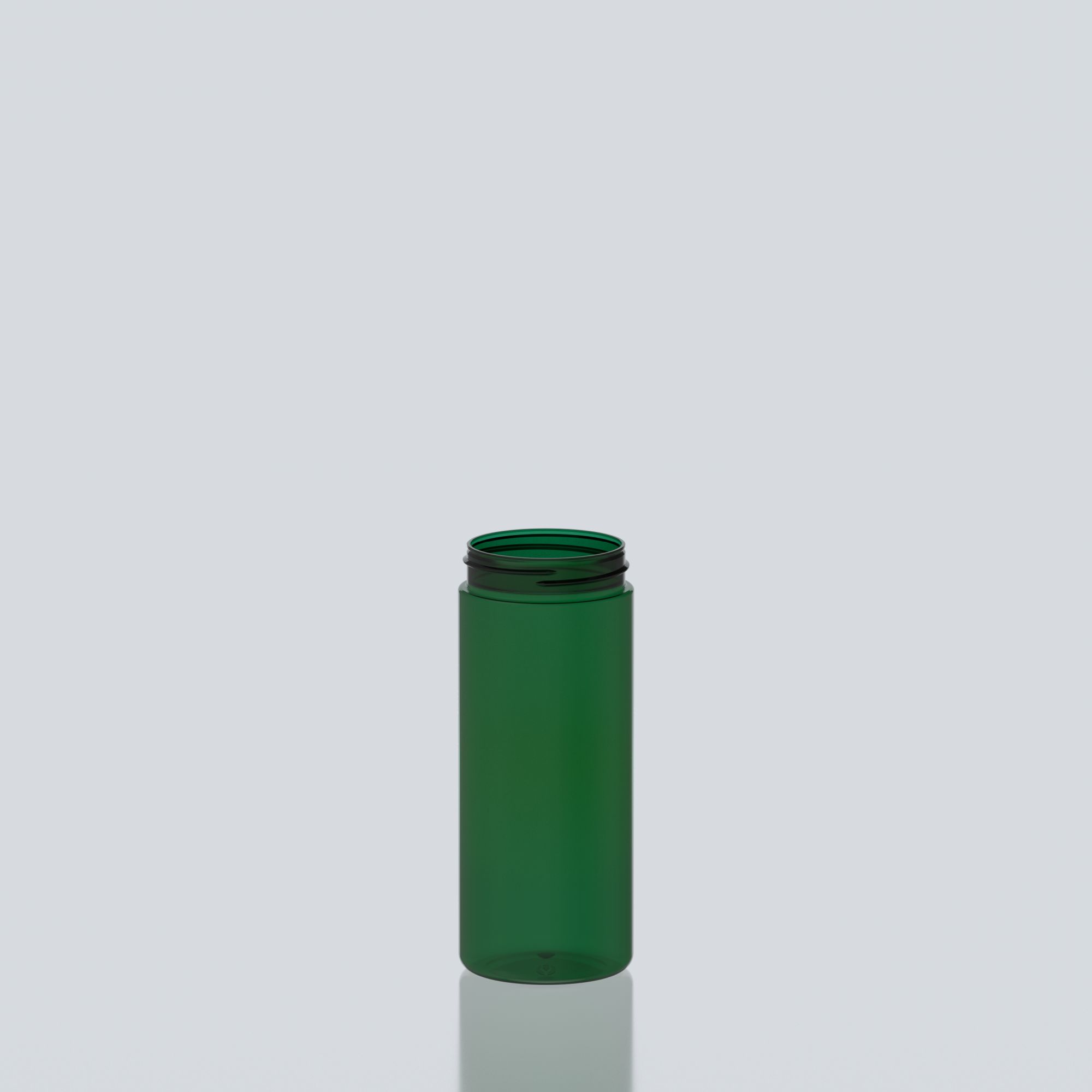 500ml Straight Cylindrical PET Jar 63SP400 - 63SP400 - Green